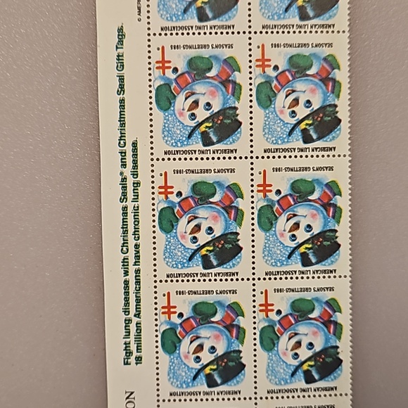 American Lung Association 'The Christmas Seal People' 1985 Snowman holiday - Picture 4 of 5